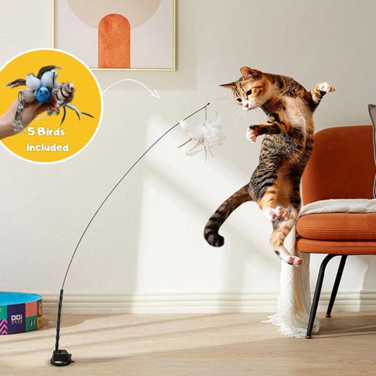 Ensemble de Jouets Interactifs pour Chats - Simulation d'Oiseaux - Leo's Paw