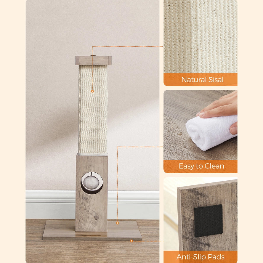 Griffoir pour Chat Gris-Beige - Greenwestons
