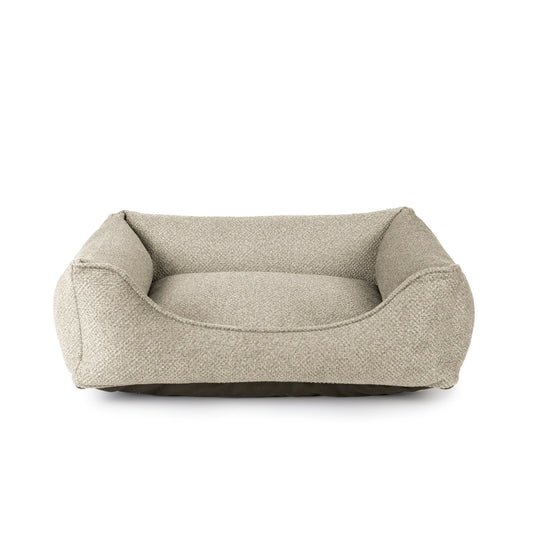 Vendôme - Panier chien / chat de luxe en tissu doux ivoire - BAGANE