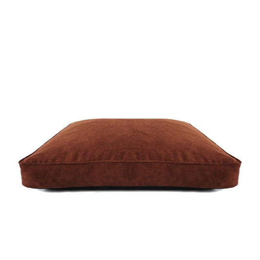 Bastille - Lit pour chien de luxe, en velours côtelé rouille - BAGANE