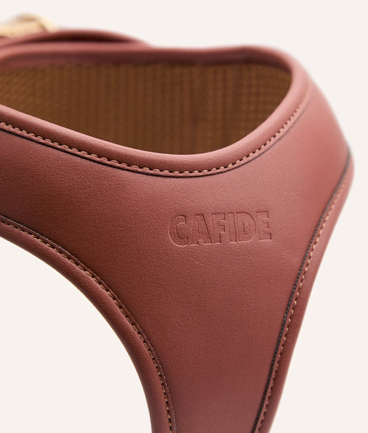 Harnais en cuir végétalien marron, Jala - CAFIDE