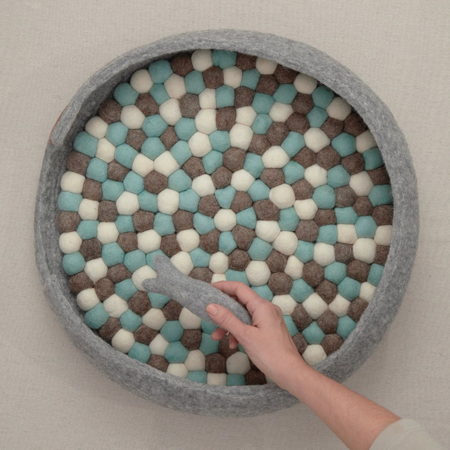 Panier de lit pour animaux domestiques en laine feutrée - Mishum