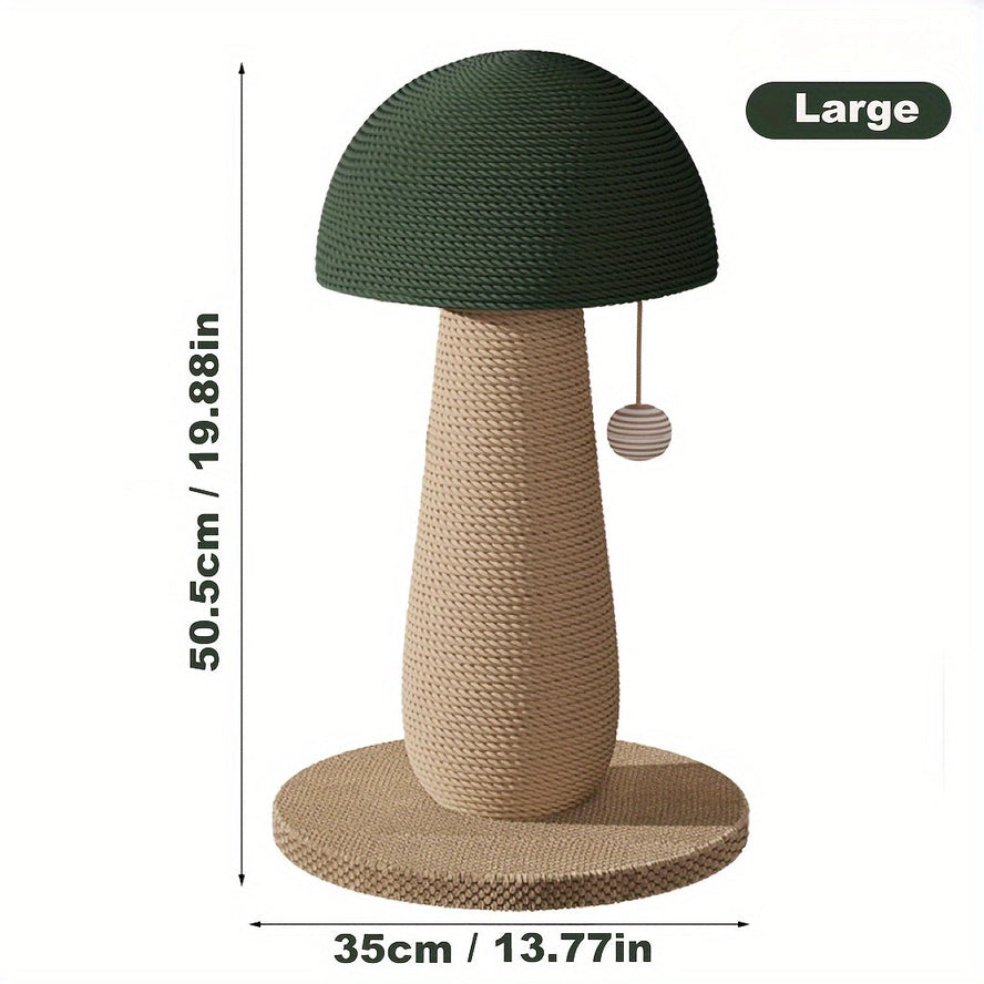 Griffoir champignon en sisal avec jouet interactif et escalade - DIYSTORE