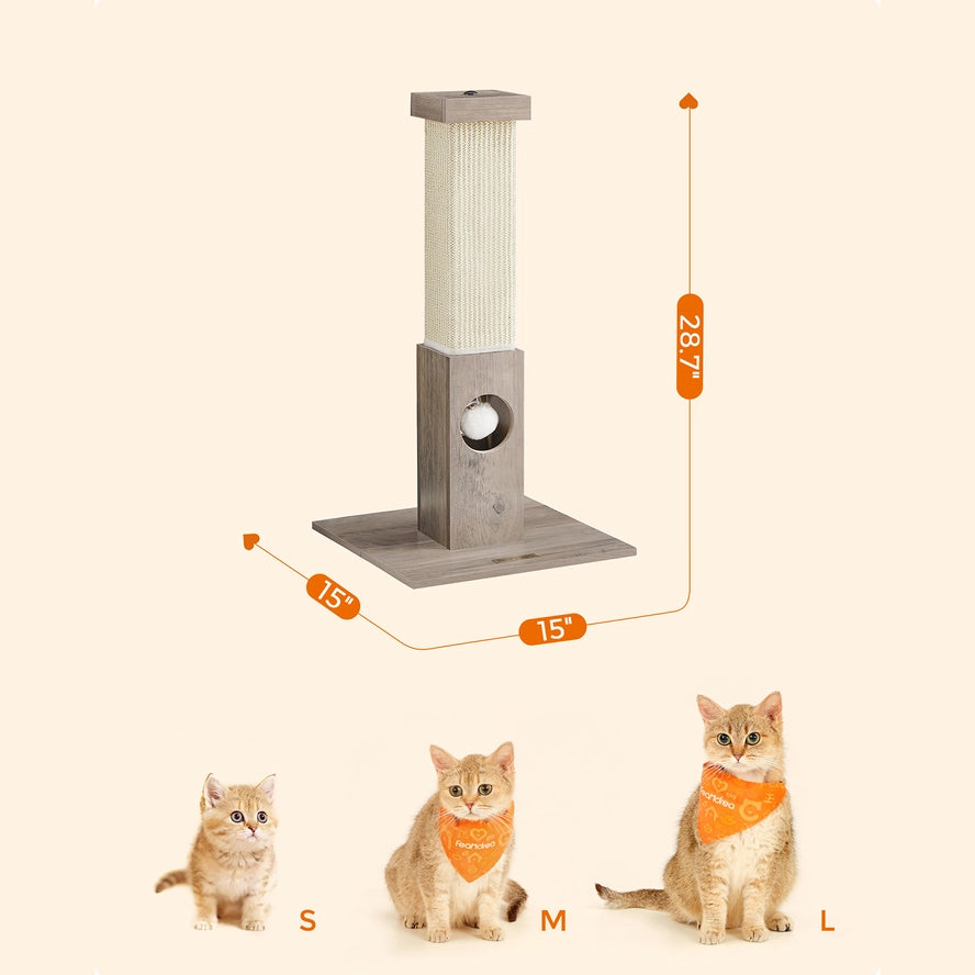 Griffoir pour Chat Gris-Beige - Greenwestons