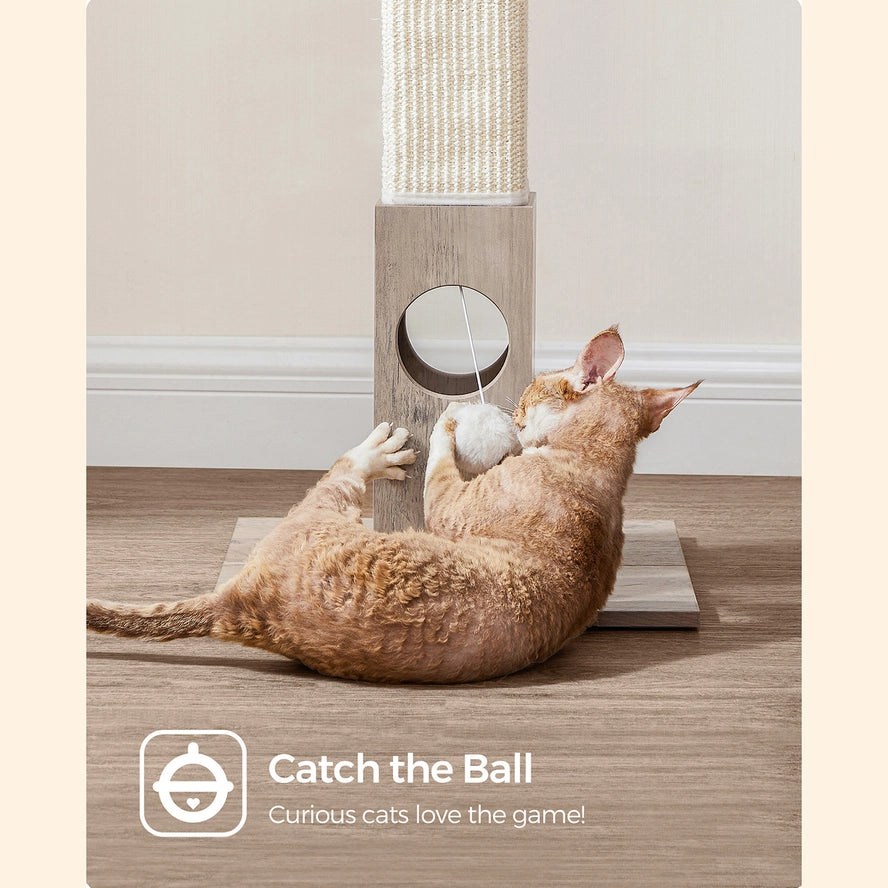 Griffoir pour Chat Gris-Beige - Greenwestons
