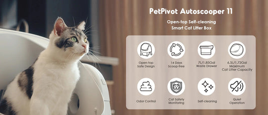 Bac à litière pour chat autonettoyant - Fresh Whisker