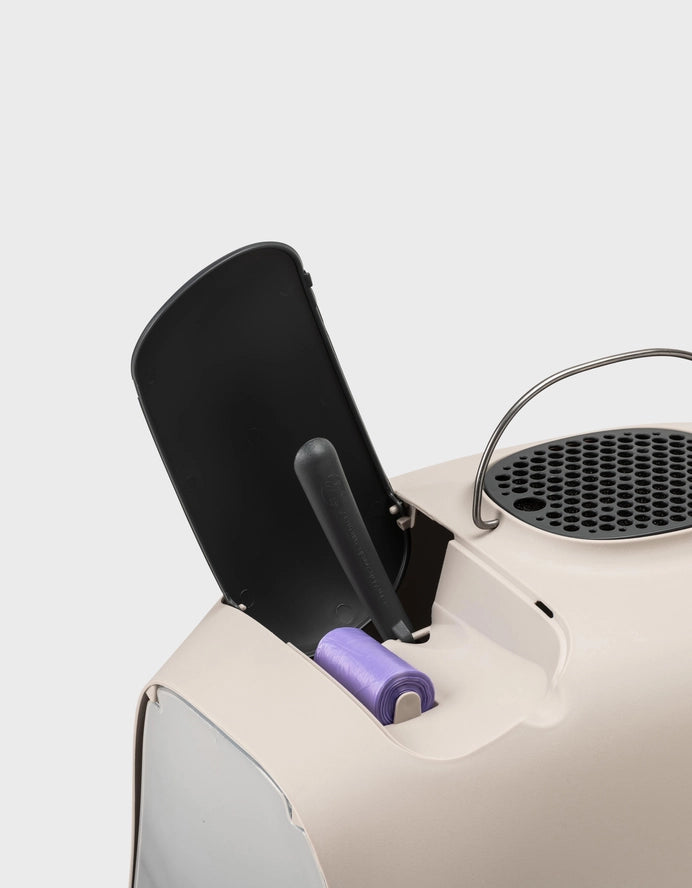 Bac à litière design avec filtre et accessoires de nettoyage - United Pets