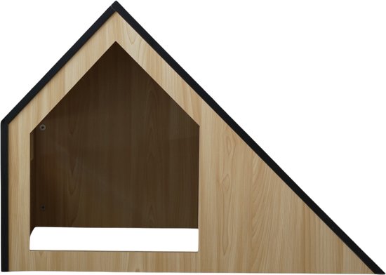 Maison pour chat | bois | noir | 75 x 50 x 53 cm - STUDIO ANIMAUX