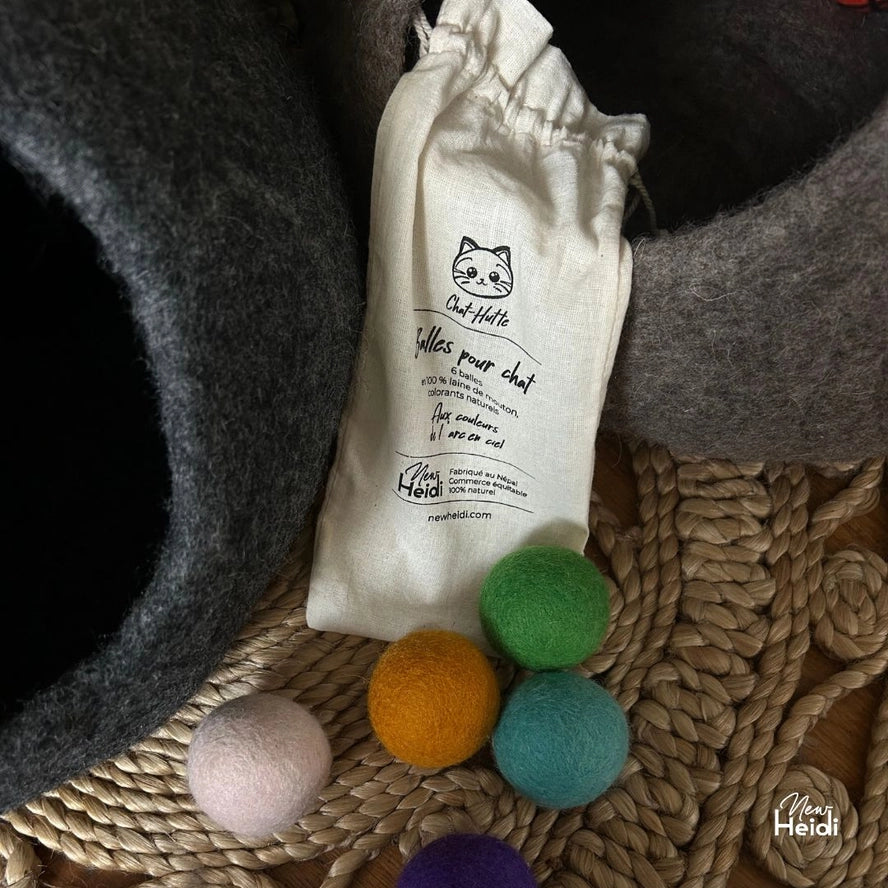 Set de 6 balles pour chat - New Heidi
