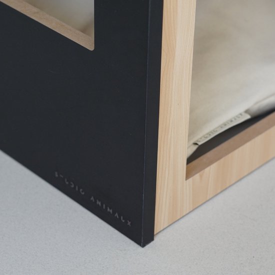 Maison pour chat | bois | noir | 75 x 50 x 53 cm - STUDIO ANIMAUX