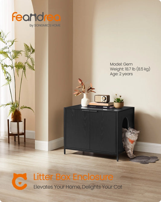 Boîtier de Bac à Litière Moderne pour Chat - Greenwestons