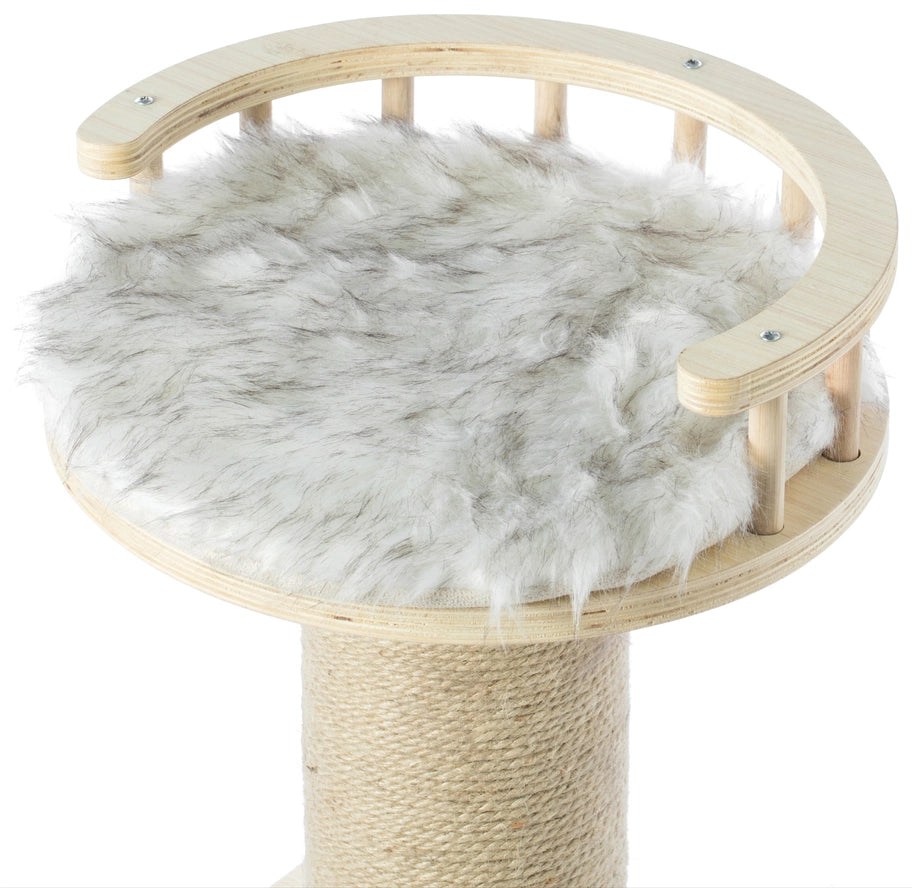 Arbre à Chat en Sisal en Bois avec Lit Pour Animal Domestique - Quickway Imports