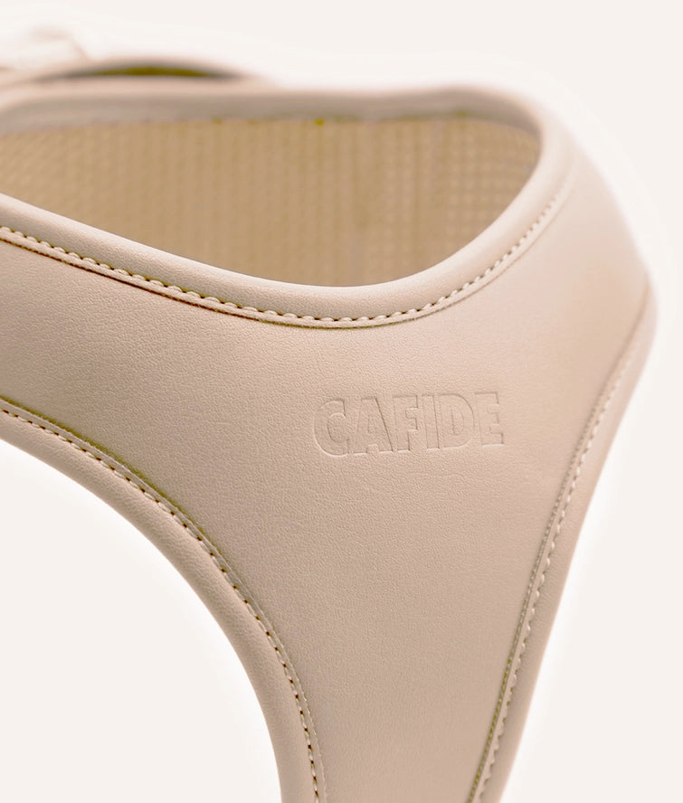 Harnais en cuir végétalien beige, Jala - CAFIDE