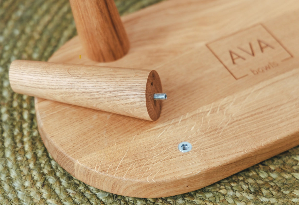 Support en bois pour bol à nourriture et à boisson taille M (pied de 12 cm) - AVA bowls