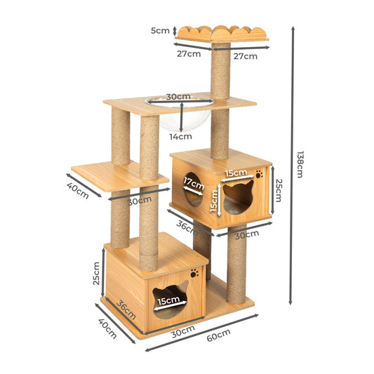 NNEIDS PaWz Cat Tree Scratching Post Scratcher