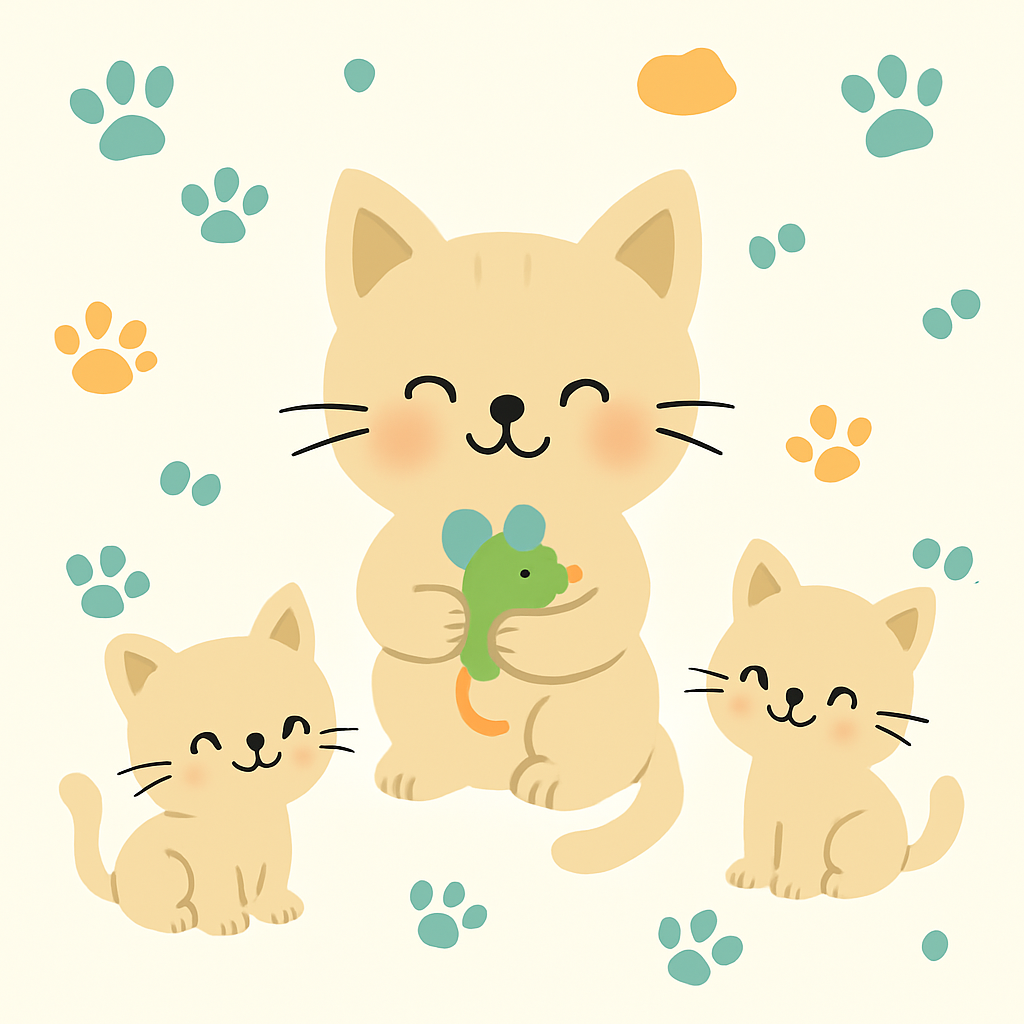 trois chats souriant