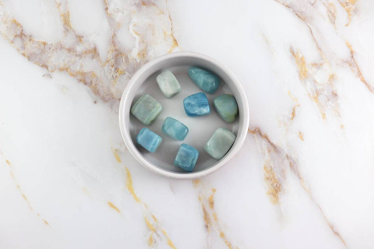 Aquamarine rolled stone – vue 5