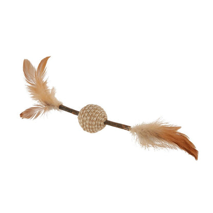 Boule à Plumes Matatabi & Sisal – Jouet Euphorisant pour Chat - A PET STORE