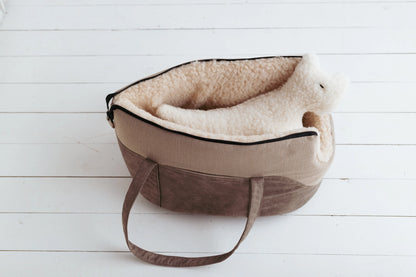 Sac de transport en laine mérinos pour chat et petit chien – CottoHouse