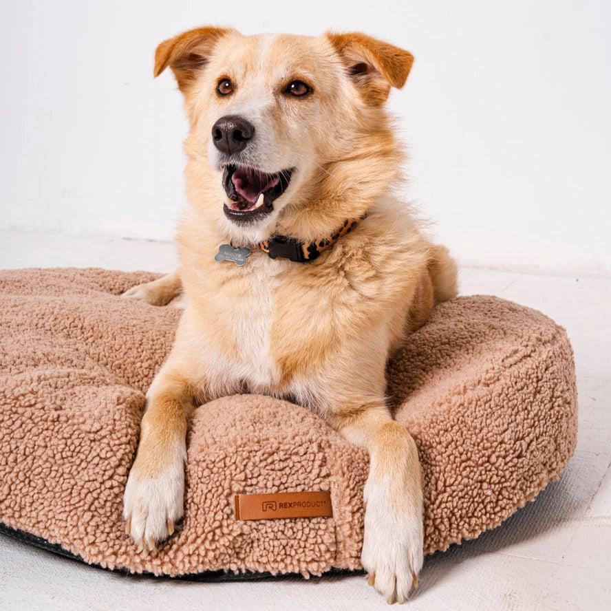 Lit rond COCO TEDDY beige pour chiens et chats - Rexproduct Sp. z o.o. Sp. k.