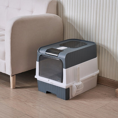 NNETM Extra Large Cat Litter Box Dual Entry – vue 5