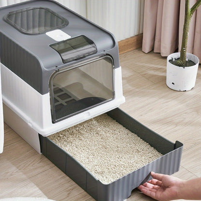 NNETM Extra Large Cat Litter Box Dual Entry – vue 3