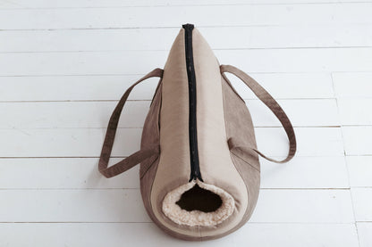 Sac de transport en laine mérinos pour chat et petit chien – CottoHouse – vue 11