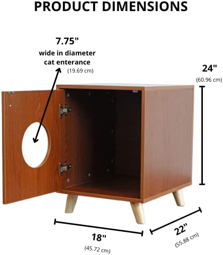 Meuble à Litière Pour Chat Caché - Midlee Designs