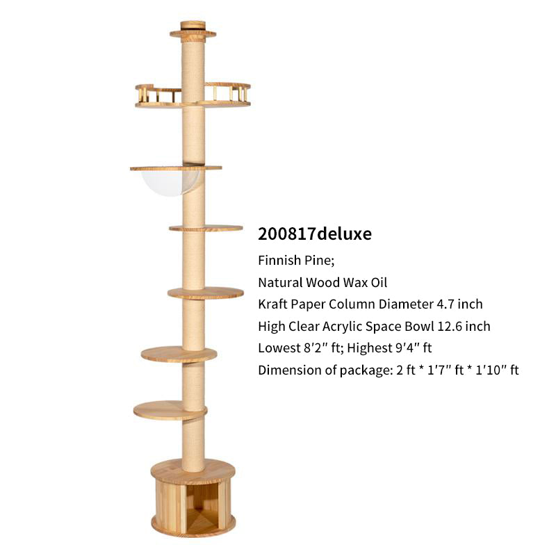 HONEYPOT CAT Solid Wood Cat Tree - 200817 (290cm) – vue 3