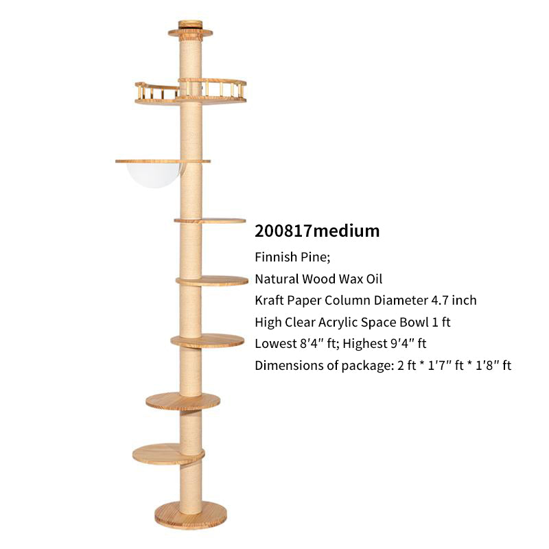 HONEYPOT CAT Solid Wood Cat Tree - 200817 (290cm) – vue 2