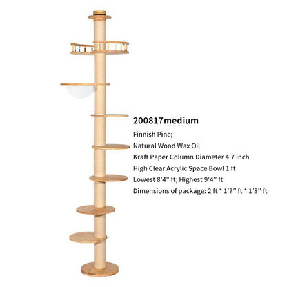 HONEYPOT CAT Solid Wood Cat Tree - 200817 (290cm) – vue 2