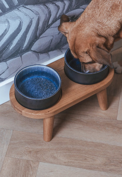Support en bois pour bol à nourriture et à boisson taille M (pied de 12 cm) - AVA bowls – vue 3