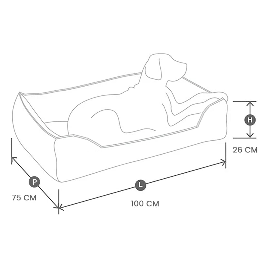 Dauphine - Panier chien / chat de luxe, en tissu chocolat - BAGANE