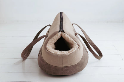 Sac de transport en laine mérinos pour chat et petit chien – CottoHouse – vue 10