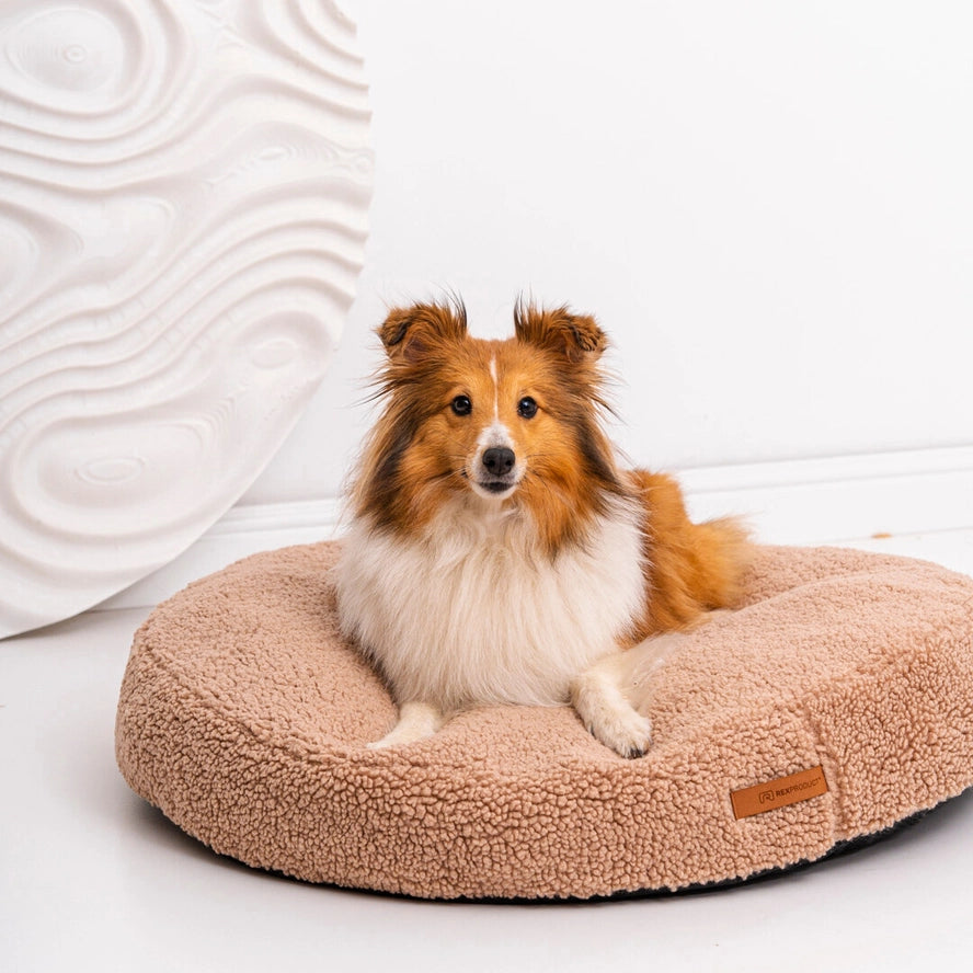 Lit rond COCO TEDDY beige pour chiens et chats - Rexproduct Sp. z o.o. Sp. k.