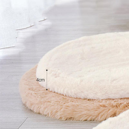 Luxurious Rabbit Velvet Cat Litter Round Mat – vue 2