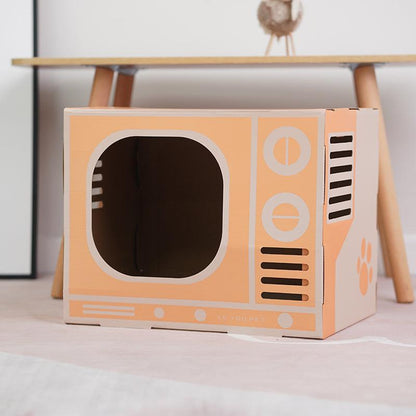 The Ultimate Cat Entertainment Center: Radio Cat Scratcher With Integrated Cat Litter – vue 2