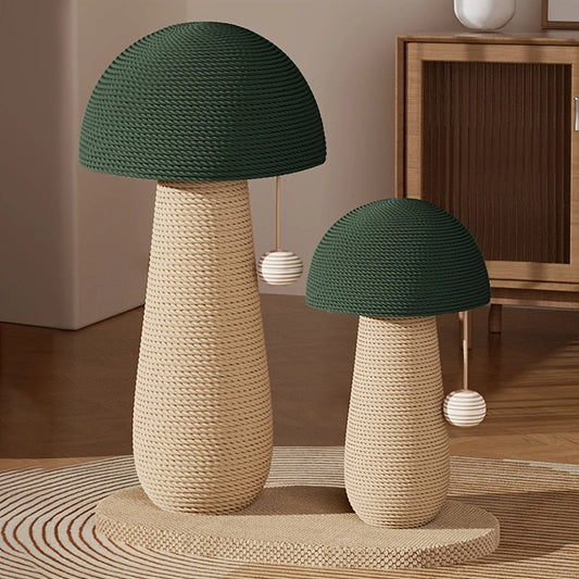 Griffoir champignon en sisal avec jouet interactif et escalade - DIYSTORE