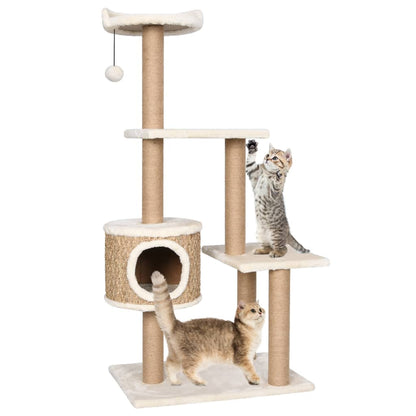 NNEVL Cat Tree with Scratching Post 123cm Seagrass – vue 2