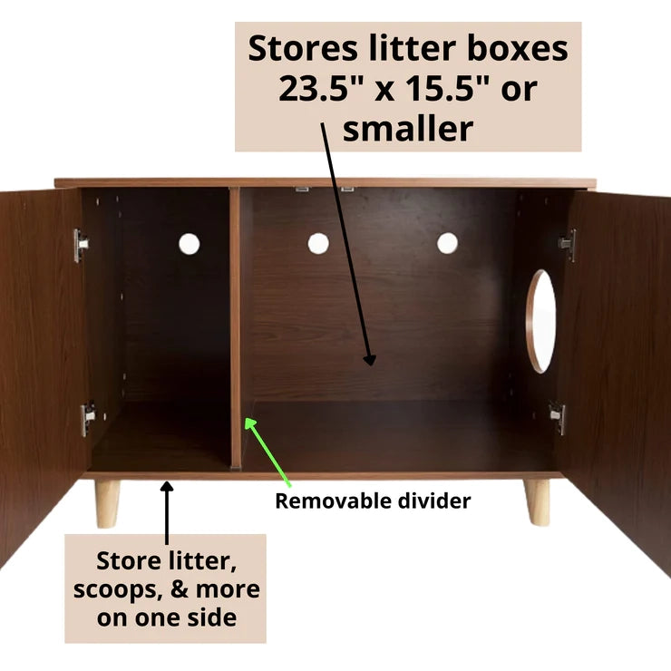 Meuble à Litière Pour Chat Caché - Midlee Designs