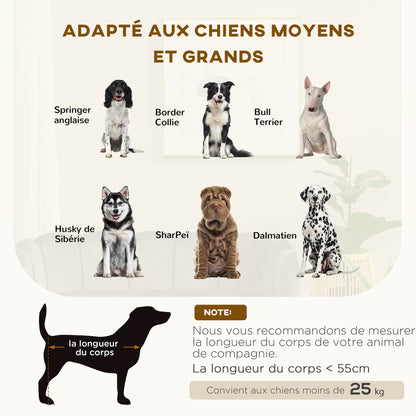 Canapé chien lit pour chien chat coquillage 98L x 60l x 35H cm coussin moelleux velours gris