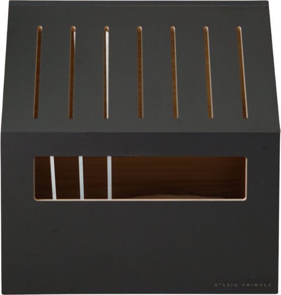 Maison pour chat | bois | noir | 75 x 50 x 53 cm - STUDIO ANIMAUX