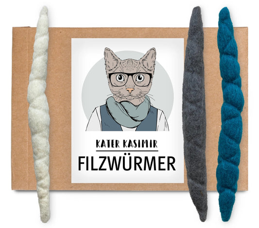 Jouet pour Chat en Laine Vierge : Vers et Coussins à la Menthe - Kater Kasimir
