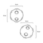 Illustration montrant un jouet en caoutchouc naturel Rub Hole de 6 cm de diamètre, parfait pour stimuler les chiens actifs.