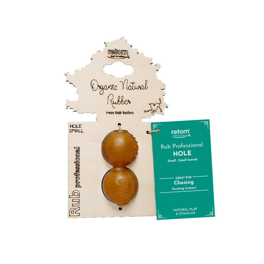  Deux jouets en caoutchouc naturel Rub Hole, parfaitement adaptés pour stimuler l'instinct de chasse et divertir les chiens de petite race.