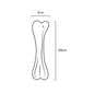 Illustration montrant un os en caoutchouc naturel Rub Professional de 20 cm de long et 5 cm de large, parfait pour divertir les chiens énergiques.