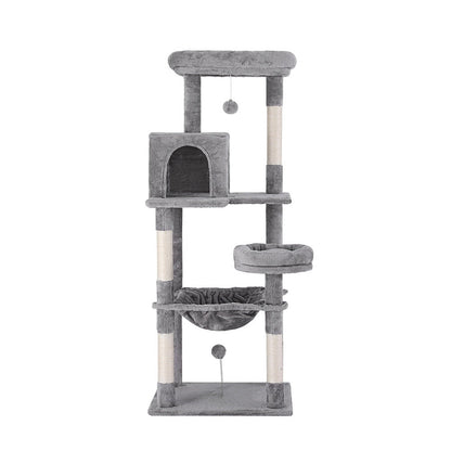 i.Pet Cat Tree Tower Scratching Post Scratcher 143cm Condo House Trees Grey – vue 4