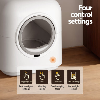 i.Pet Automatic Cat Litter Box Smart Self-Cleaning Large Cat Litter Box Kitty Toilet App Control – vue 4