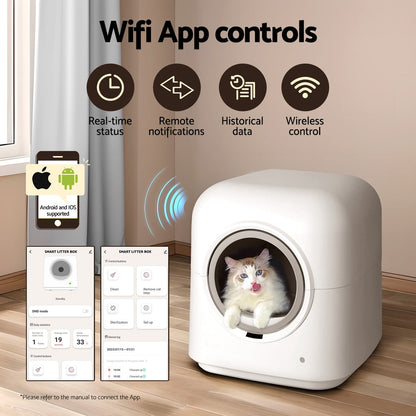 i.Pet Automatic Cat Litter Box Smart Self-Cleaning Large Cat Litter Box Kitty Toilet App Control – vue 5