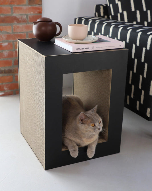 Table griffoire pour chat en carton durable , surface fibreuse pour griffes naturelles, couleur neutre